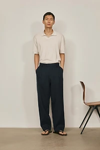 Pantalon à pinces total look lin - LIMITED EDITION