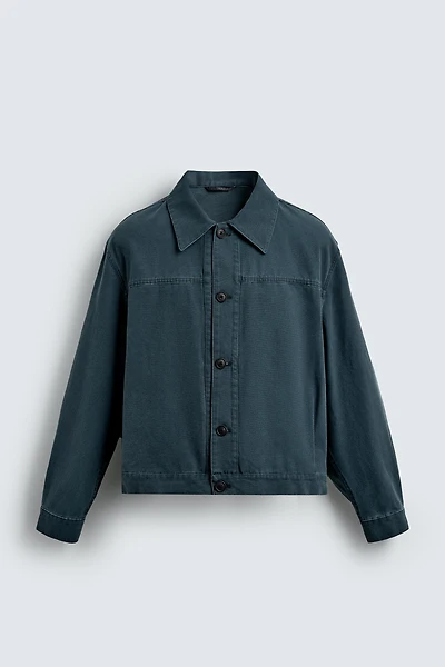 WASHED CROPPED FIT JACKET