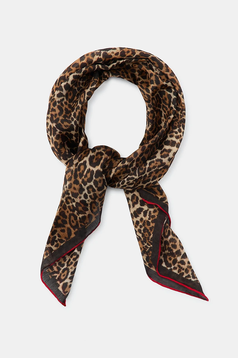 FOULARD MODAL SOIE À IMPRIMÉ ANIMAL