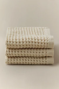 SERVIETTE DE BAIN WAFFLE EN COTON (LOT 3)