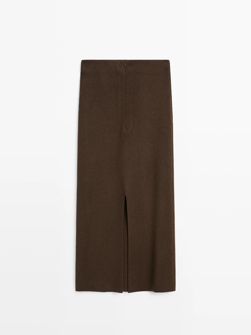 Jupe midi double face