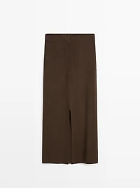 Jupe midi double face