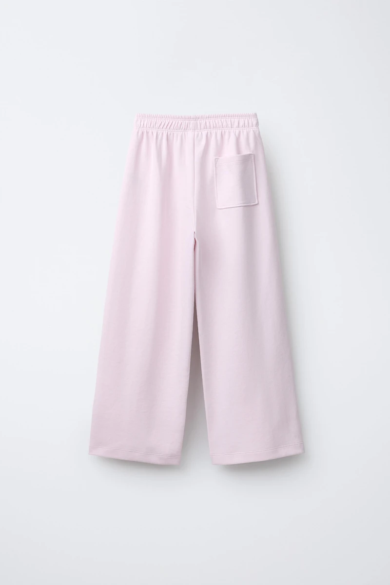 INTERLOCK WIDE LEG PANTS