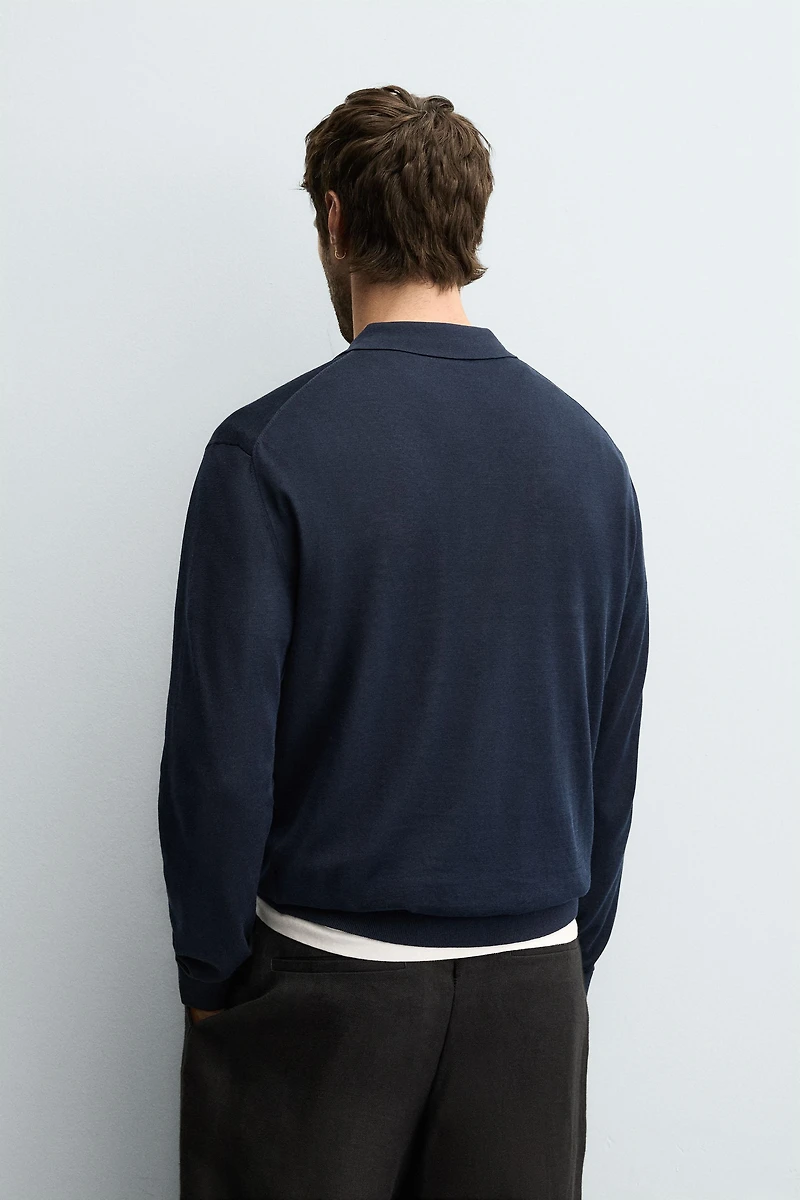 POLO EN MAILLE COTON - SOIE