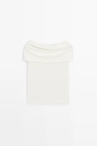 Top en coton à épaules dénudées