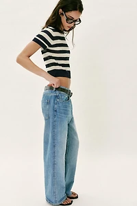 SHORT SLEEVE KNIT TOP