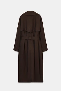 FLOWY WOOL TRENCH COAT ZW COLLECTION LIMITED EDITION