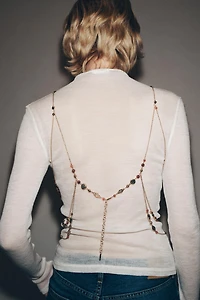 BEADED METAL BODY CHAIN