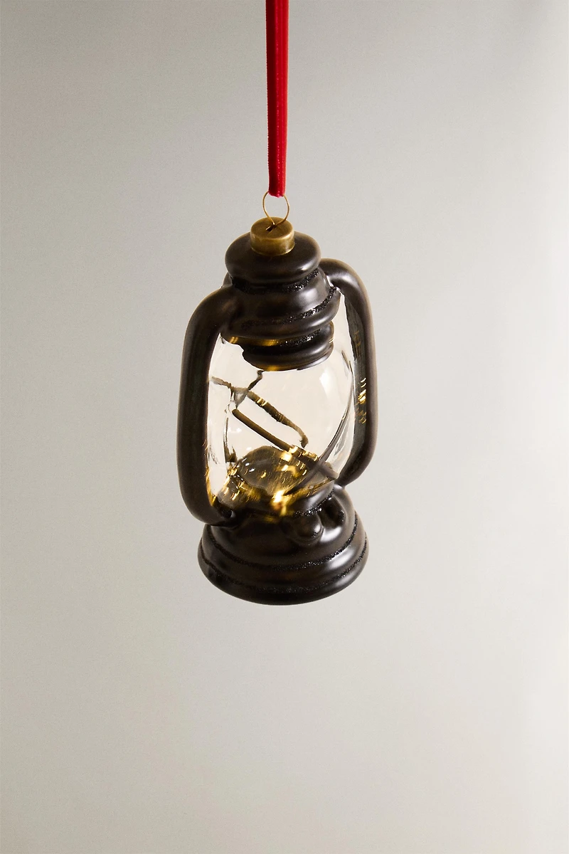BLACK LIGHT LANTERN CHRISTMAS ORNAMENT