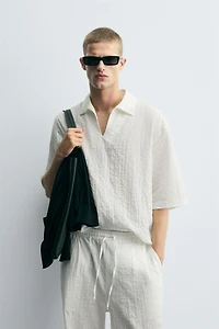 TEXTURED POLO SHIRT