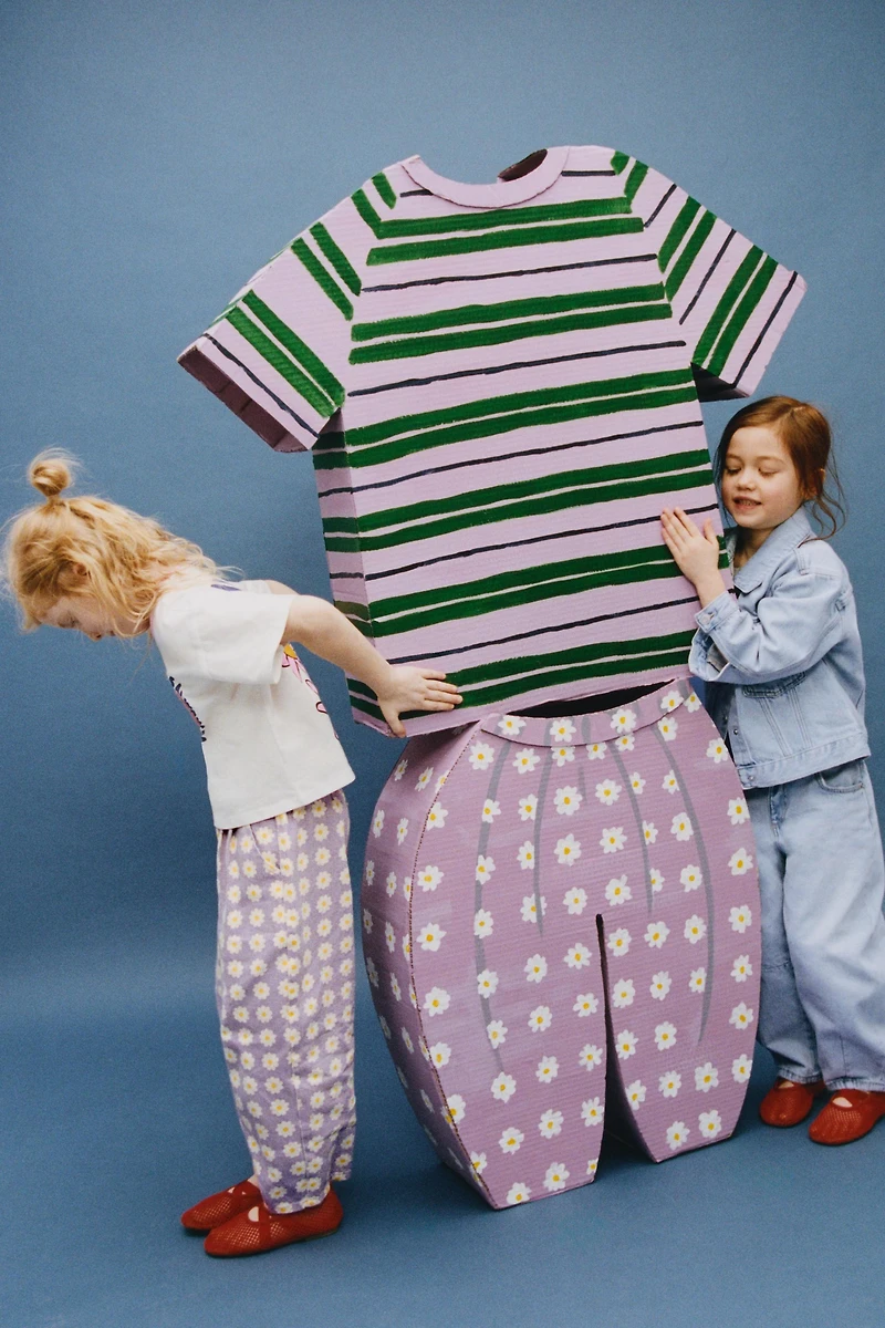 TWILL BALLOON FLORAL PANTS