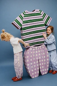 TWILL BALLOON FLORAL PANTS