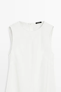Flowing linen midi dress