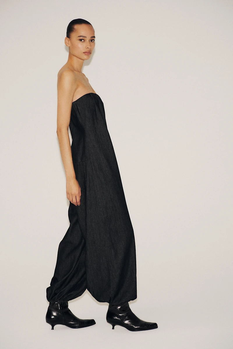 COMBINAISON BUSTIER EN JEAN TRF