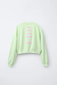 TEXT SWEATSHIRT AND BERMUDA SET