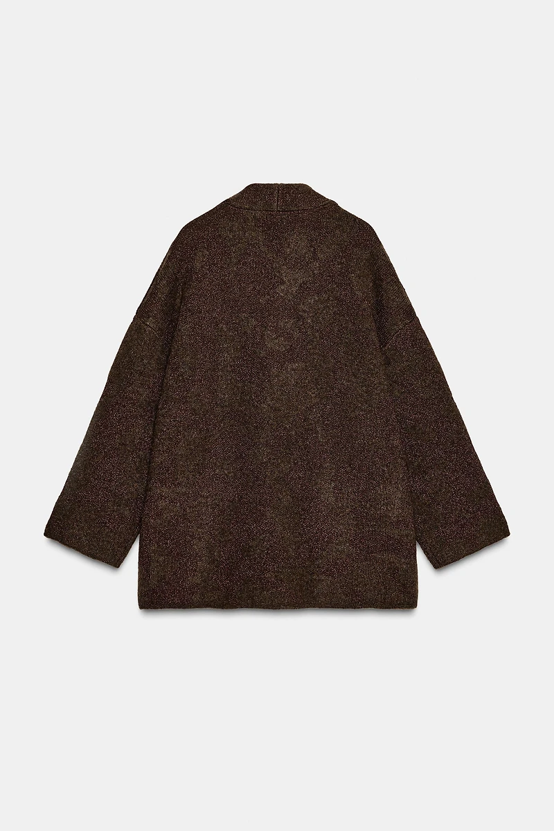 METALLIC THREAD CARDIGAN