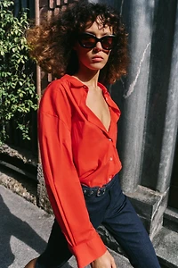 OVERSIZED POPLIN SHIRT