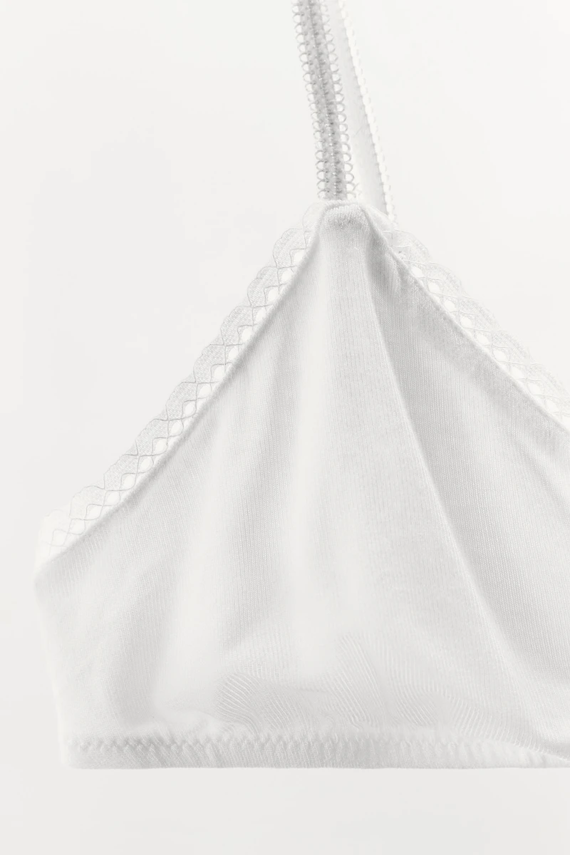 BRALETTE TRIANGULAIRE POINTELLE FLEUR