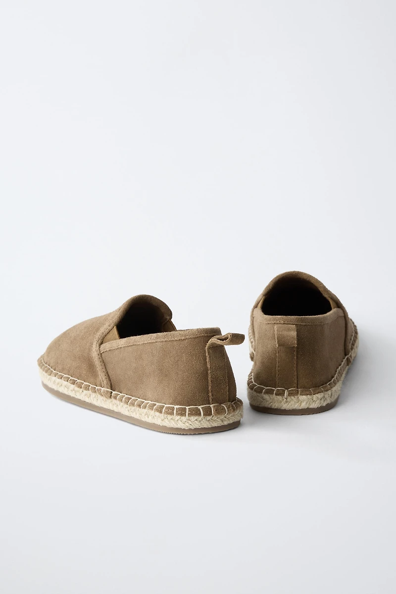 LEATHER JUTE SHOES