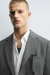 PLAID SUIT BLAZER