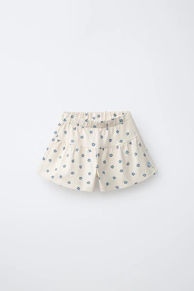 PRINTED PLUSH SHORTS