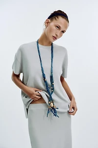 PLAIN KNIT MIDI SKIRT