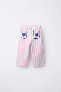 STRIPED TWILL CULOTTES