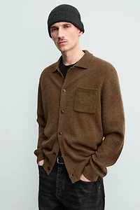 WOOL - ALPACA KNIT OVERSHIRT ORIGINS