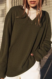 OVERSIZED 100% WOOL SWEATER