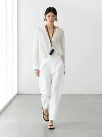 Flowing 100% linen trousers