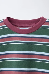 STRIPED PRINT T-SHIRT