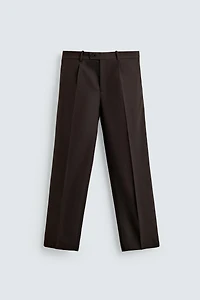 100% WOOL PLEATED PANTS