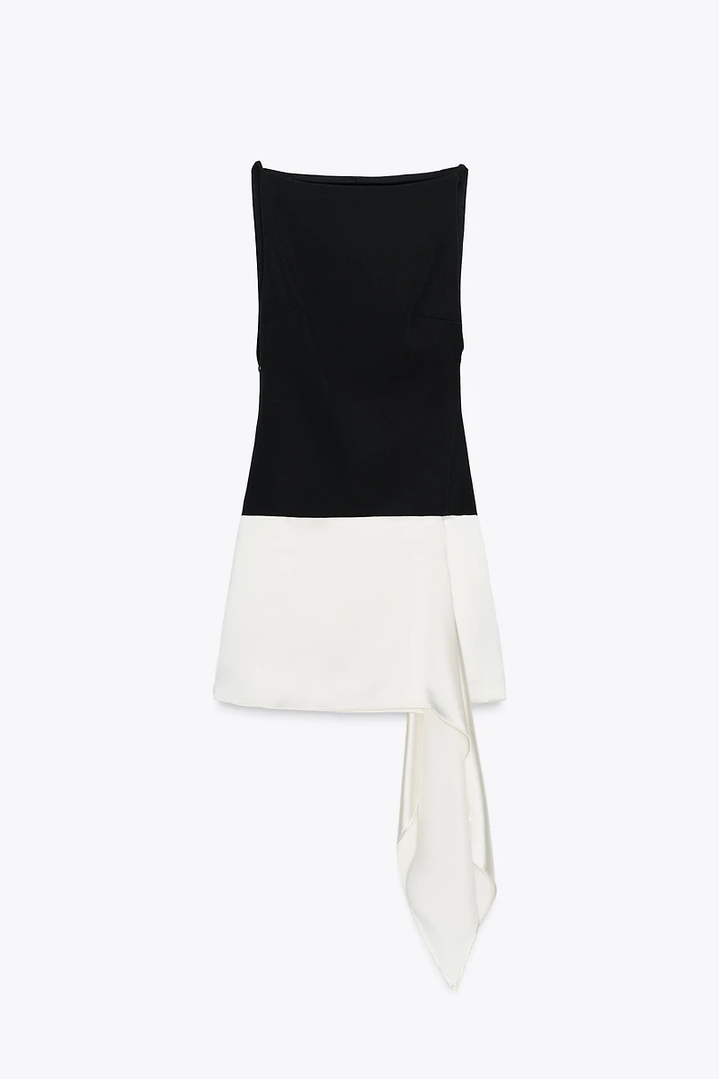 CONTRASTING SHORT DRESS