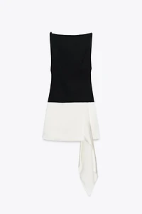 CONTRASTING SHORT DRESS