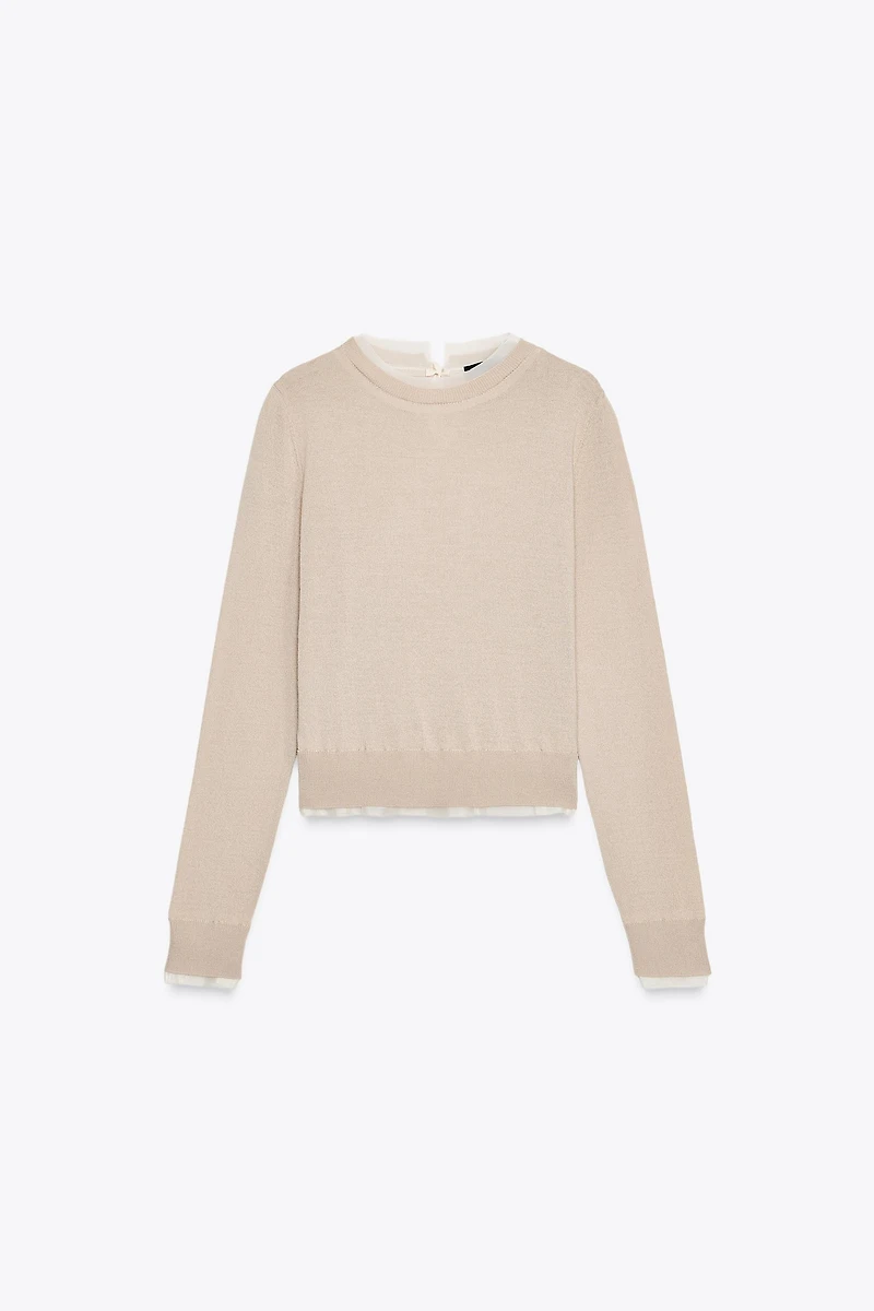 WOOL BLEND KNIT SWEATER