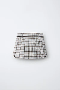 PLAID PLEATED SKORT