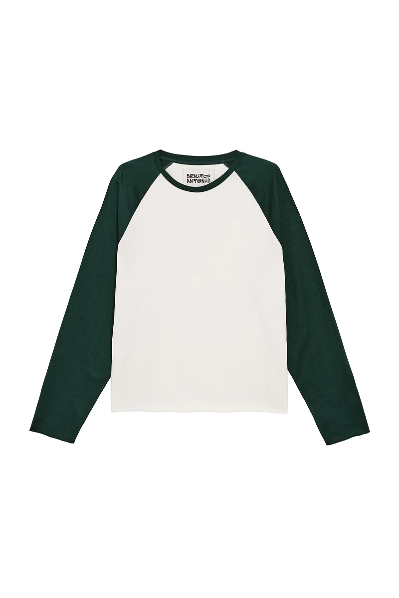 COLOR BLOCK CROPPED T-SHIRT