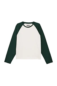 COLOR BLOCK CROPPED T-SHIRT