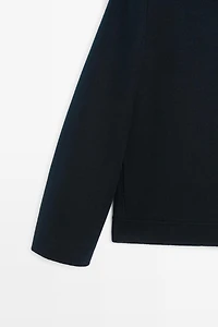 Wool blend zip-up jacket