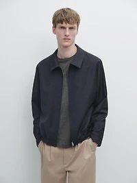 Blouson pied-de-poule laine