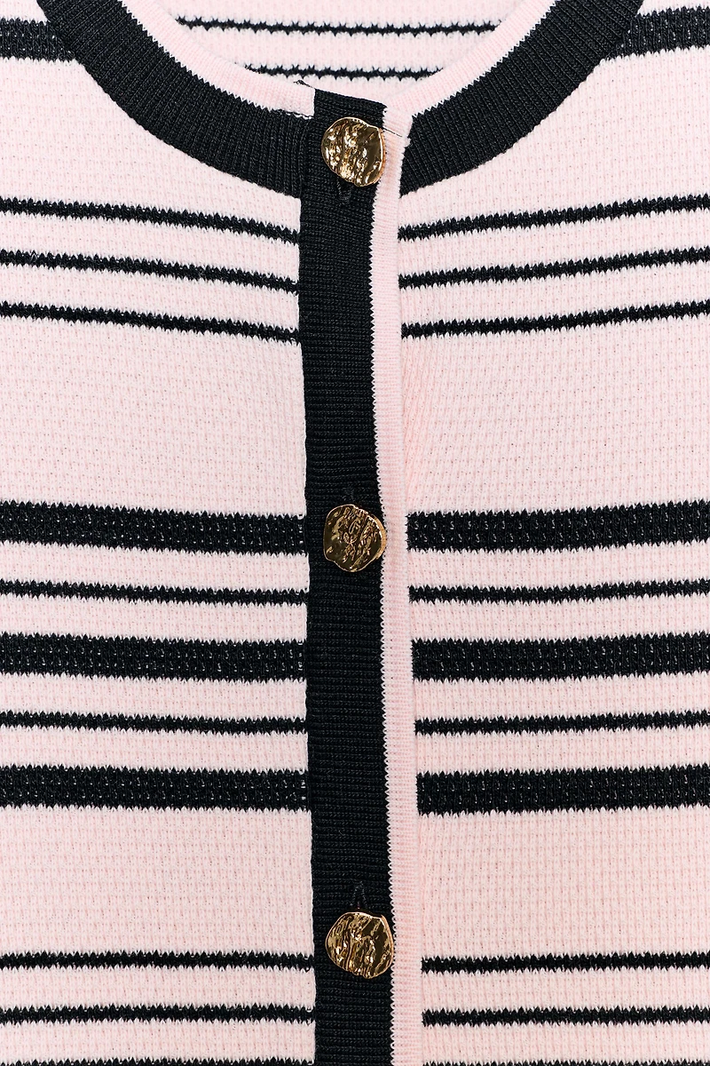 STRIPED BUTTONED TOP