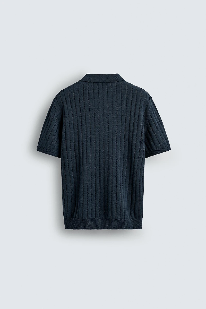 POLO EN MAILLE CÔTELÉE