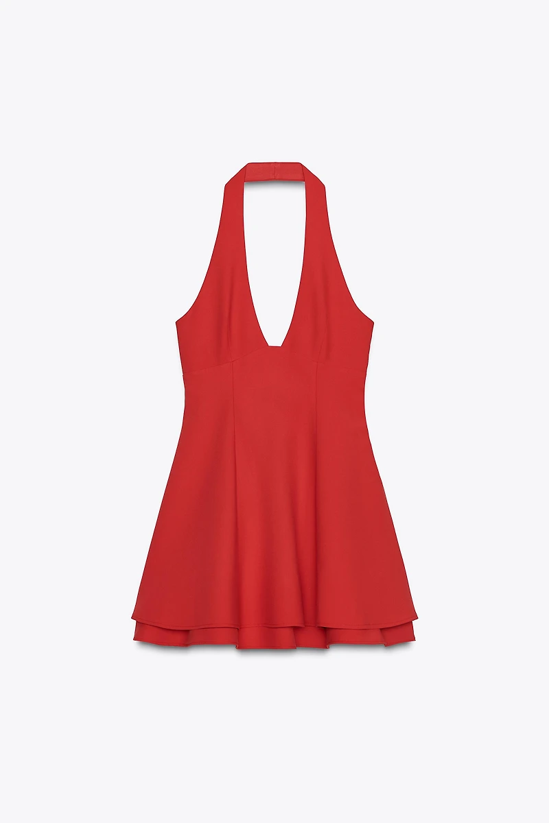 HALTER TWO-LAYER DRESS