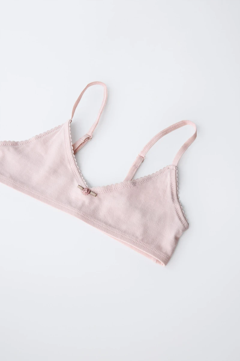 9-14 ANS/ LOT DE TROIS TOPS FLEUR