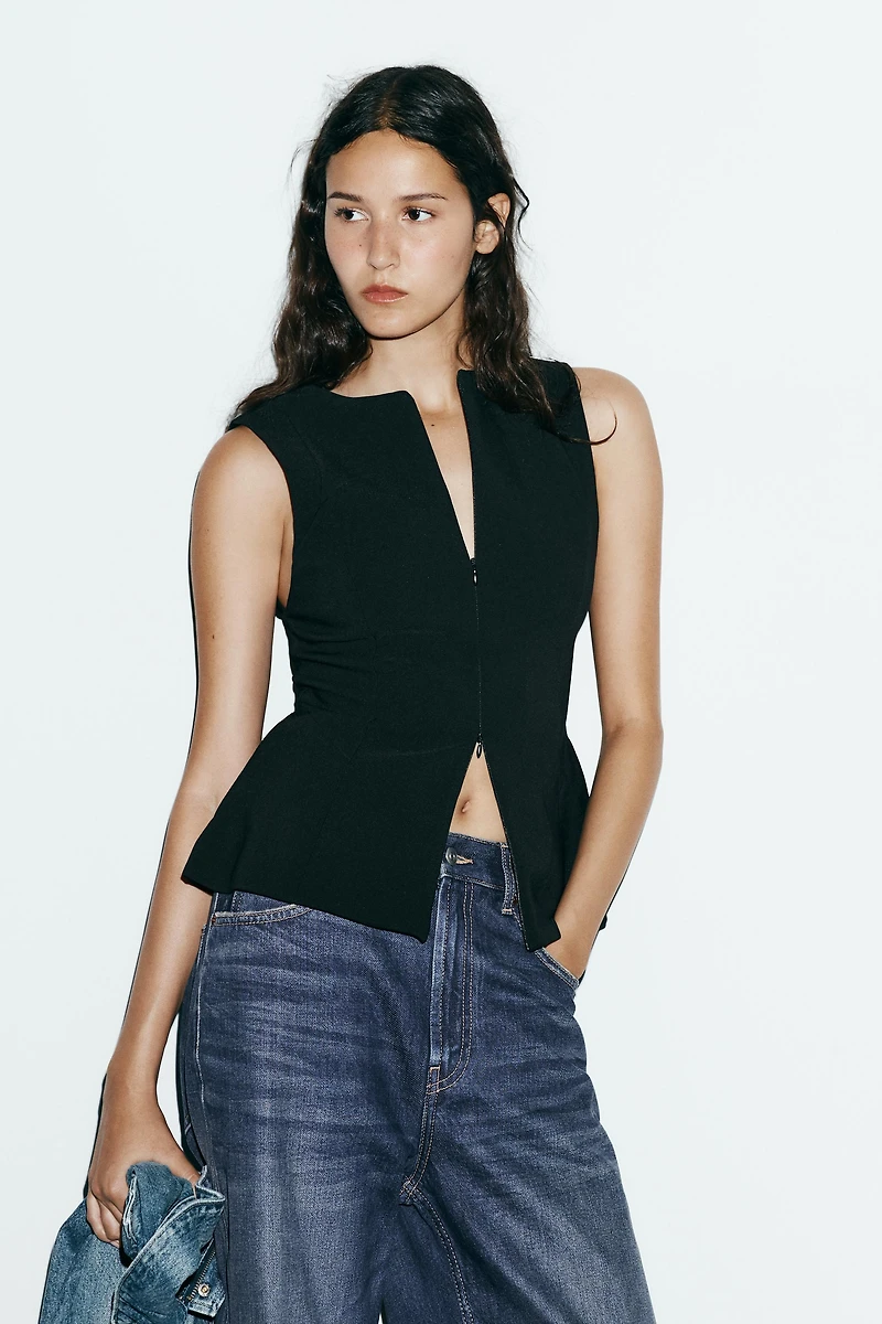 TOP CINTRÉ ZIP
