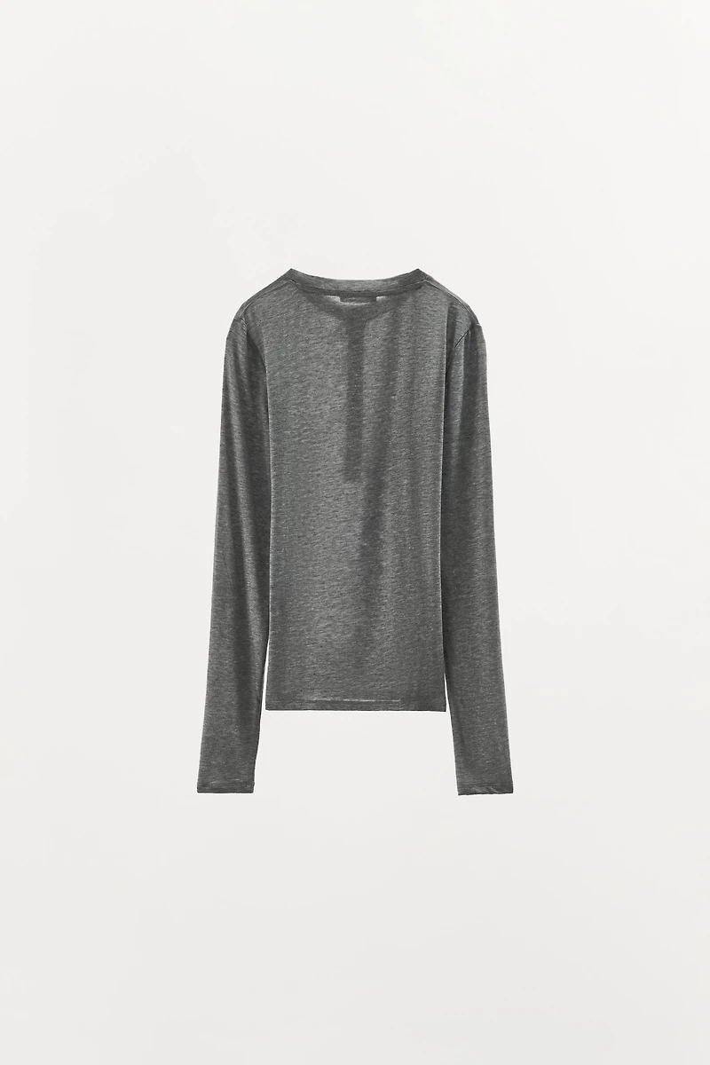 LYOCELL BLEND HENLEY SHIRT