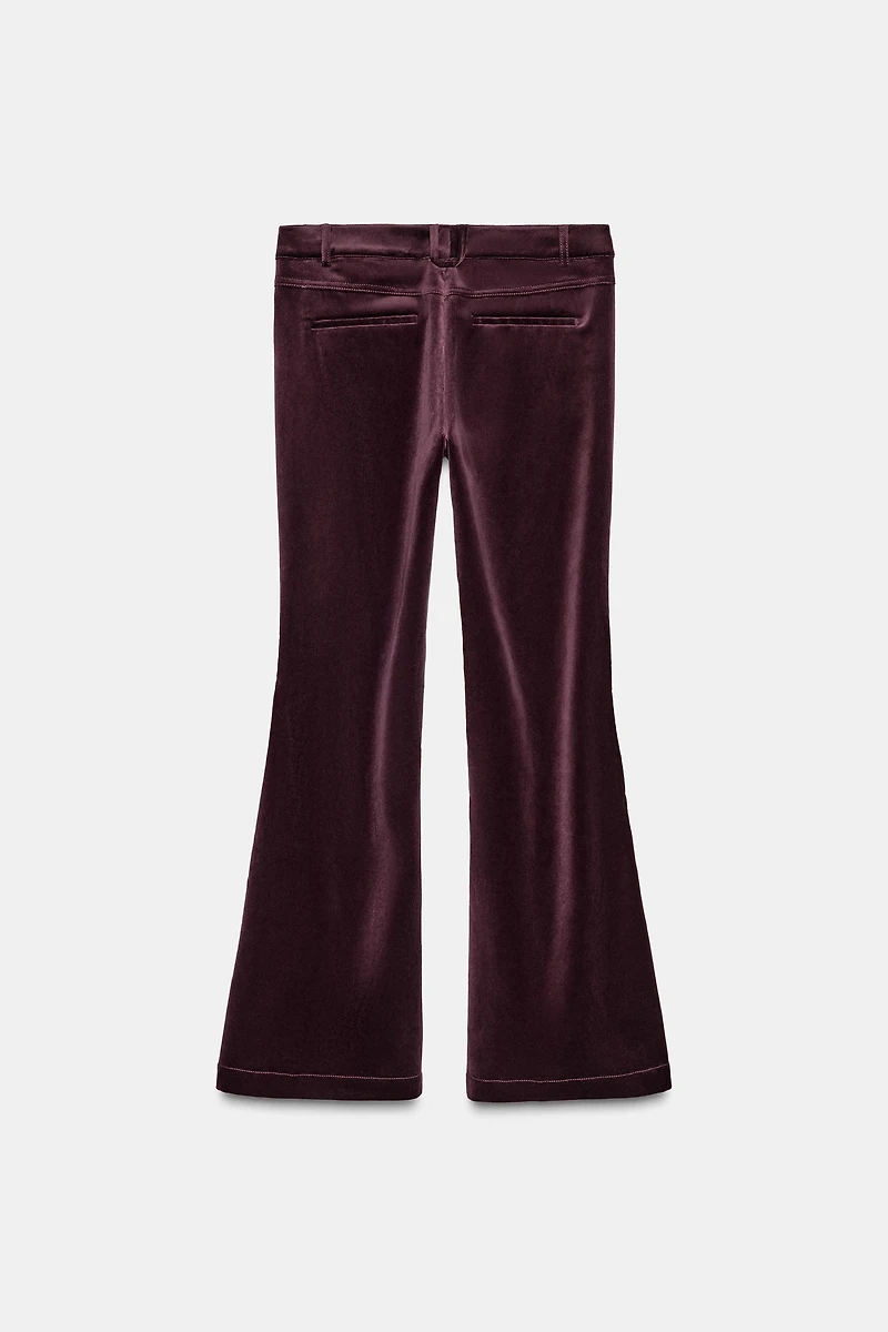 VELVET FLARE PANTS ZW COLLECTION