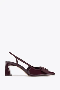SLINGBACK HEELED SHOES WITH BOW