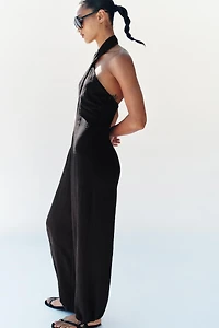 HALTER NECK BALLOON JUMPSUIT