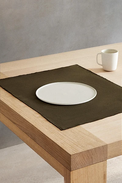 SET DE TABLE LIN DÉLAVÉ